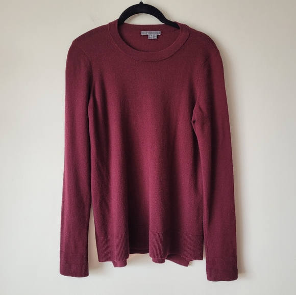 Vince Burgundy Cashmere Sweater Women's Size XS - Picture 2 of 12